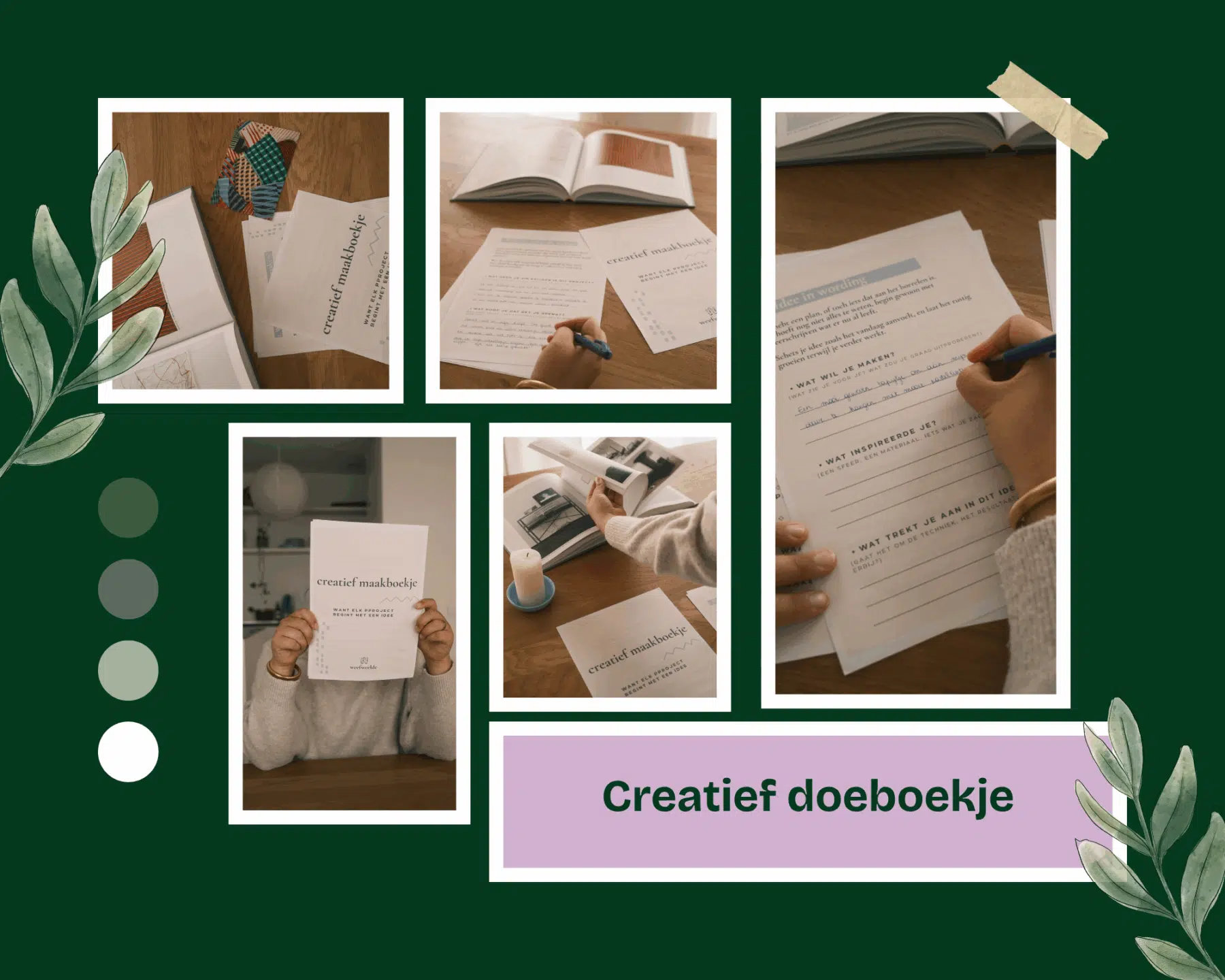 Creatief maakboekje vol kleuren, draadjes en notities